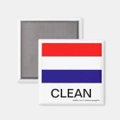 Hollang Flag Sauberes Geschirrspüler Magnet (Vorderseite/Rückseite)