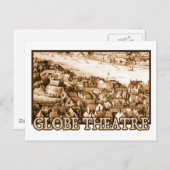 Hollars Globe Theater Long View of London Postkarte (Vorne/Hinten)