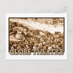 Hollars Globe Theater Long View of London Postkarte