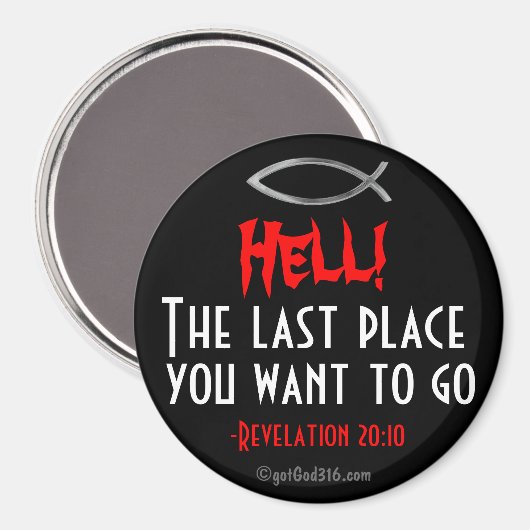 Hölle! Die letzte Stelle, an der U gewollt 2 geht  Magnet (Vorderseite/Rückseite)