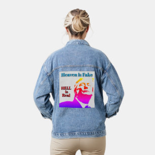 Hölle ist echt Denim Jacke