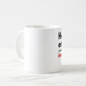Hölle ist leere Tasse (Vorderseite Links)