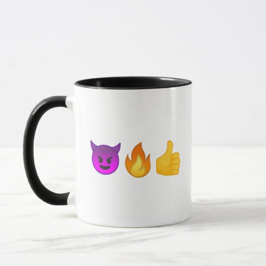 Hölle ja! | personalisierte Emoji Kaffee-Tasse Tasse (Links)