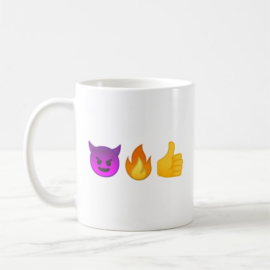Hölle ja! |Personalized Emoji Kaffee-Tasse Kaffeetasse (Links)