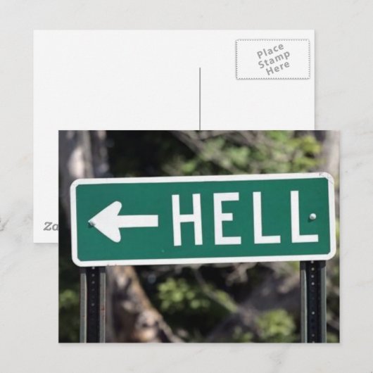 Hölle Postkarte (Vorne/Hinten)