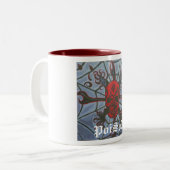 Höllen-Engels-Schädel-Kaffee-Tasse Zweifarbige Tasse (Vorderseite Links)