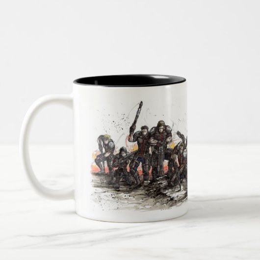 Höllen-Gruppe-Tasse Zweifarbige Tasse (Links)