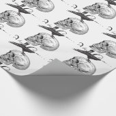 Höllen-Krähe Halloween Geschenkpapier (Ecke)