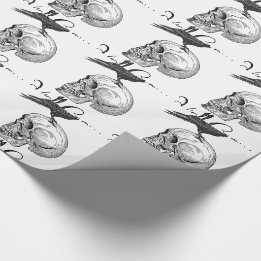 Höllen-Krähe Halloween Geschenkpapier (Ecke)