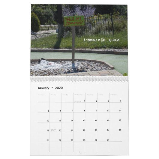 Höllen-Michigan-Kalender Kalender (Jan 2020)