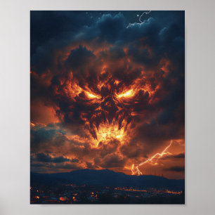 Höllen-Sturm-Dämon Poster