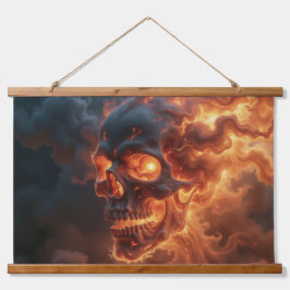 Höllenbesetzung Wandteppich Mit Holzrahmen