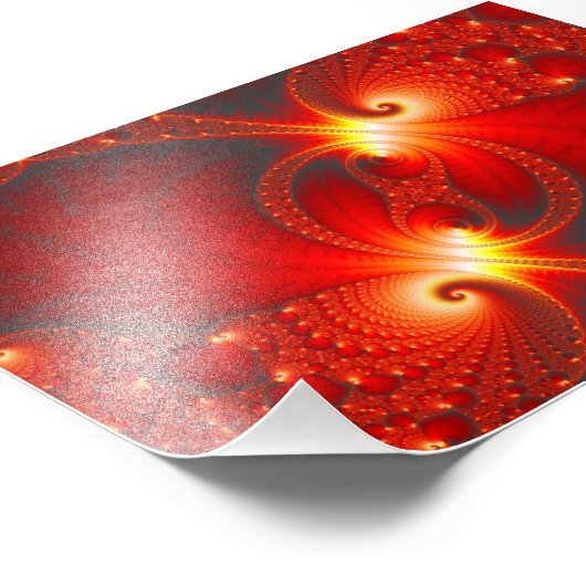 Höllenbestie - Fraktal Art Fotodruck (Ecke)