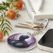 Höllenblick: blauer Dämon Schlüsselanhänger (Vorderseite rechts)