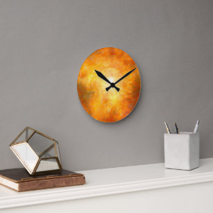 Höllenfeuer Runde Wanduhr