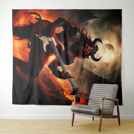 Höllenfeuerband Bass Wandteppich (Beispiel (Horizontal))