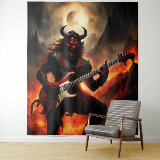 Höllenfeuerband Bass Wandteppich (Beispiel)