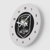 Höllenfischer-Zitat-Uhr Große Wanduhr (Winkel)