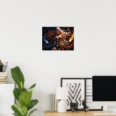 Höllenflame und Frostmädchen Poster (Heimbüro)