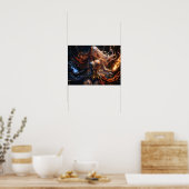 Höllenflame und Frostmädchen Poster (Küche)