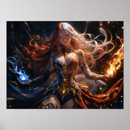 Höllenflame und Frostmädchen Poster (Vorne)