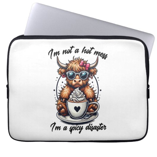 Höllenkaffee , Kaffeekühe Laptopschutzhülle (Vorderseite)