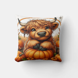 Höllenkuh, eingebettet zwischen Herbst-Erntepumpen Kissen