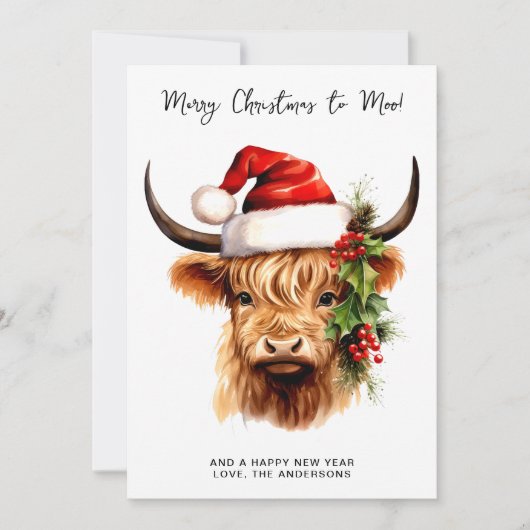 Höllenkuh Festlicher Bauernhof Frohe Weihnachten b (Vorderseite)
