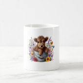 Höllenkuh in Blume Eimer, Niedlich Kaffeetasse (Mittel)