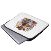 Höllenkuh in Blume Eimer, Niedlich Laptopschutzhülle (Vorne Knopf)