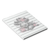 Höllenkuh in Hut mit floraler Dekoration Notizblock (angewinkelt)