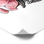 Höllenkuh mit Blumendekor-Poster Poster (Ecke)