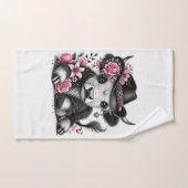 Höllenkuh mit Blumenhut Badhandtuch Set (Handtuch)