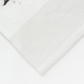 Höllenkuh mit Blumenhut Fleecedecke (Ecke)