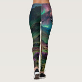 Höllenkuh stehend unter Sternen in Heather Leggings (Rückseite)