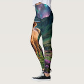 Höllenkuh stehend unter Sternen in Heather Leggings (Links)