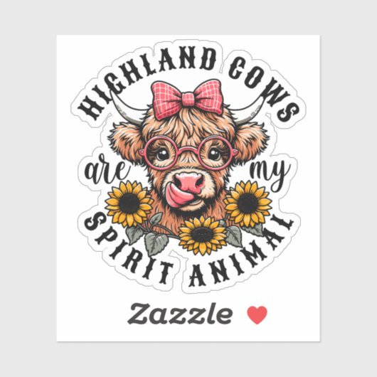 Höllenkühe sind mein Geist Aufkleber (Blatt)