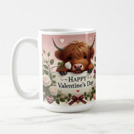 Höllenkuhwal mit weißen Rosen Kaffeetasse