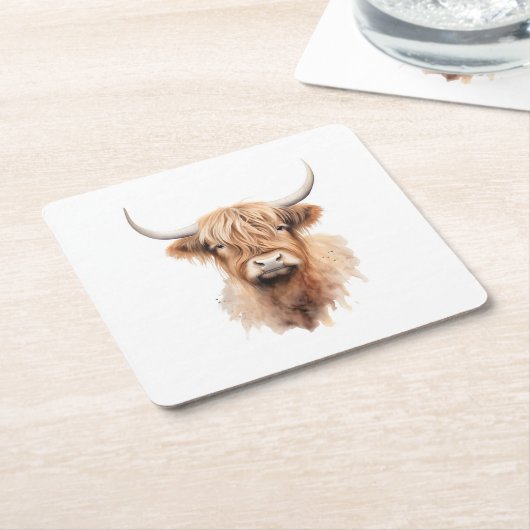 Höllenkuhwatecolera lustig rechteckiger pappuntersetzer (angewinkelt)