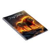 Höllenlandschaft der Feuerlöwen, die die Kunst des Notizblock (Rechte Seite)