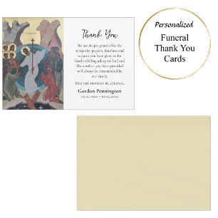 Höllensturz-Ikone Orthodoxe christliche Beerdigung Dankeskarte