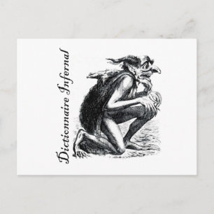 Höllenwörterbuch - imp wirkt ein bisschen nervös postkarte