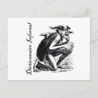 Höllenwörterbuch - imp wirkt ein bisschen nervös postkarte
