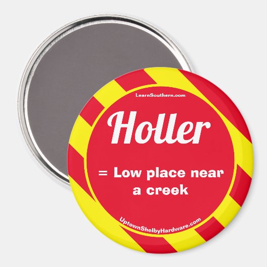 Holler Red/Yellow Magnet (Vorderseite/Rückseite)