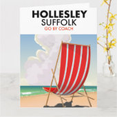 Hollesley Suffolk Reiseposter Karte (Gelbe Blume)