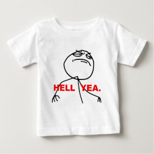 Hölleyea-Raserei-Gesicht Meme Baby T-shirt