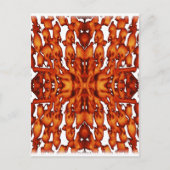 Höllfire Skulls Abstrakt Postkarte (Vorderseite)