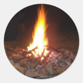 Holliday Camp Fire Runder Aufkleber (Vorderseite)