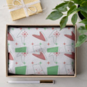 Holliday Retro Atommuster auf weiß Seidenpapier (Geschenk)