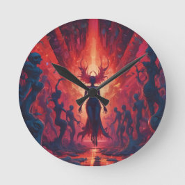 Hölliger Rave am Feuersee - Ken Gage Runde Wanduhr